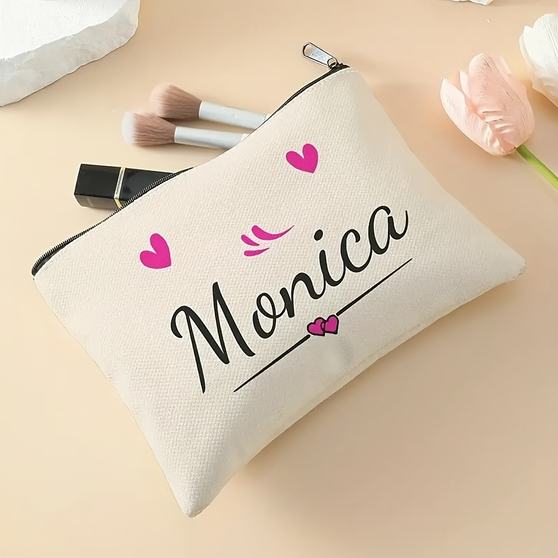 Beauty Makeup Names - Personalisierte Reißverschluss-Kosmetiktasche mit individuellem Namen, tragbare