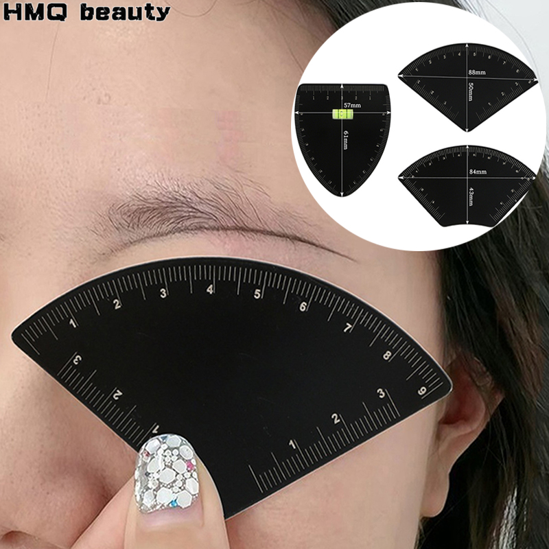 Beauty Makeup Drawing - Edelstahl-Lineal für schnelles Zeichnen von Augenbrauen-Design,