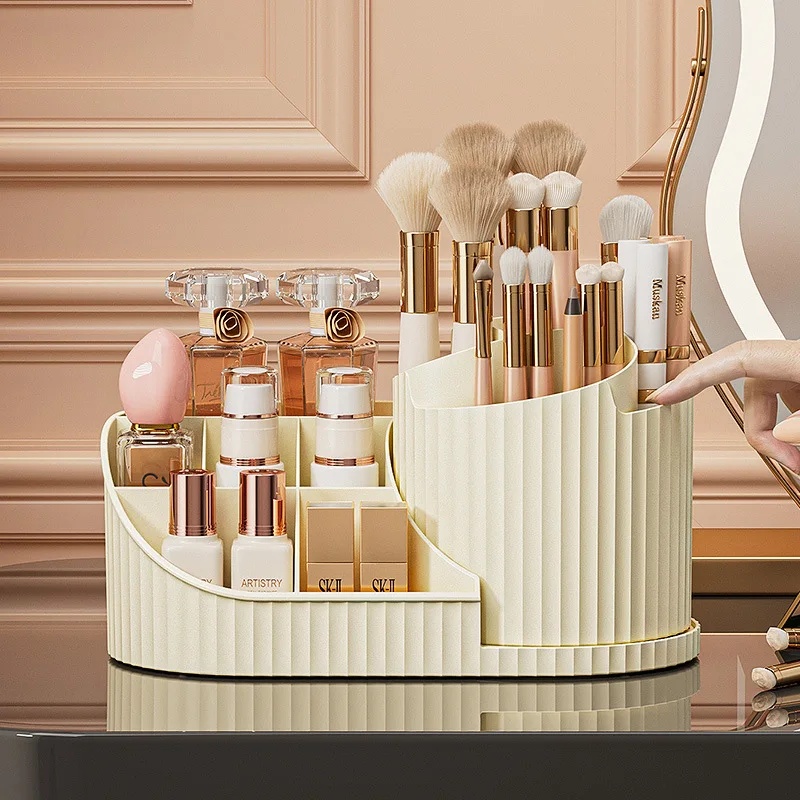 Beauty Kiss Makeup - 360 Grad drehbarer Kosmetik-Organizer mit großer