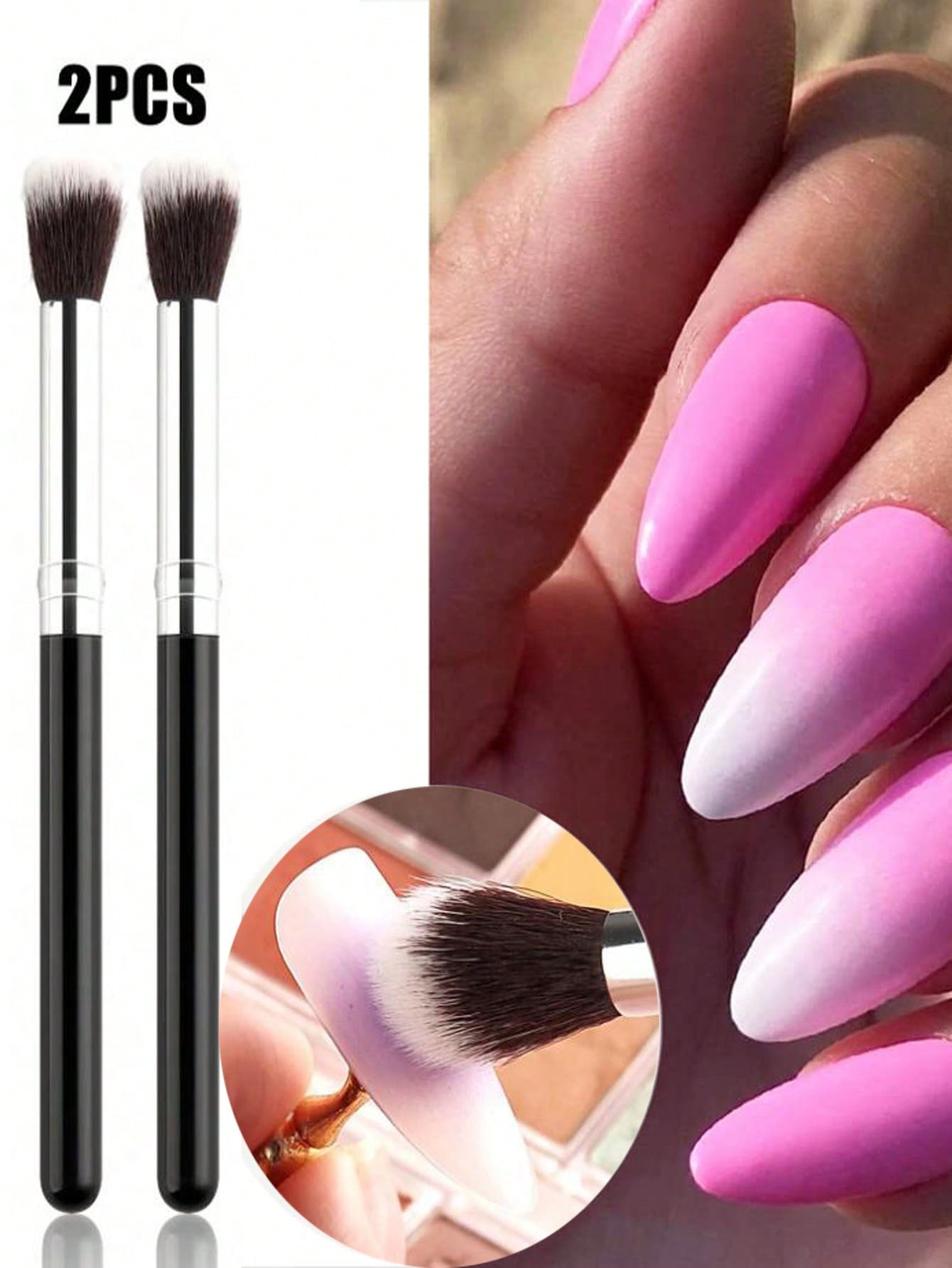 Beauty Makeup Background - 2Pcs Ombre Nail art Pinsel Set