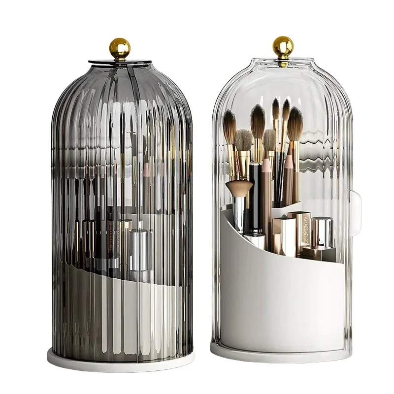 Beauty Kiss Makeup - Make-up-Pinselhalter 360° ° Rotierender Desktop-Make-up-Organizer für