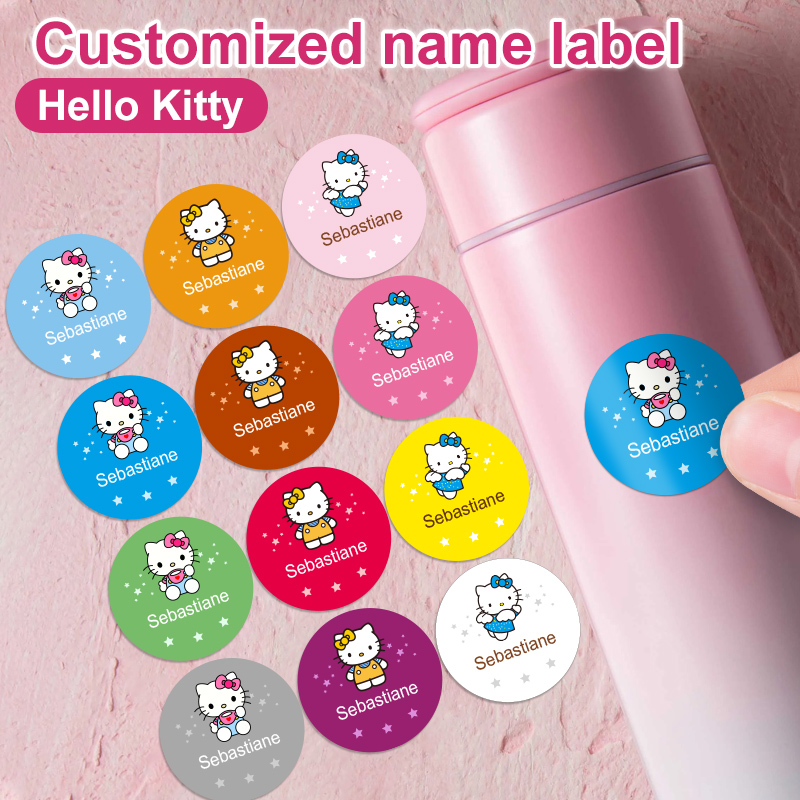 Beauty Makeup Names - Benutzerdefinierte Hello Kitty Namensaufkleber – personalisierte