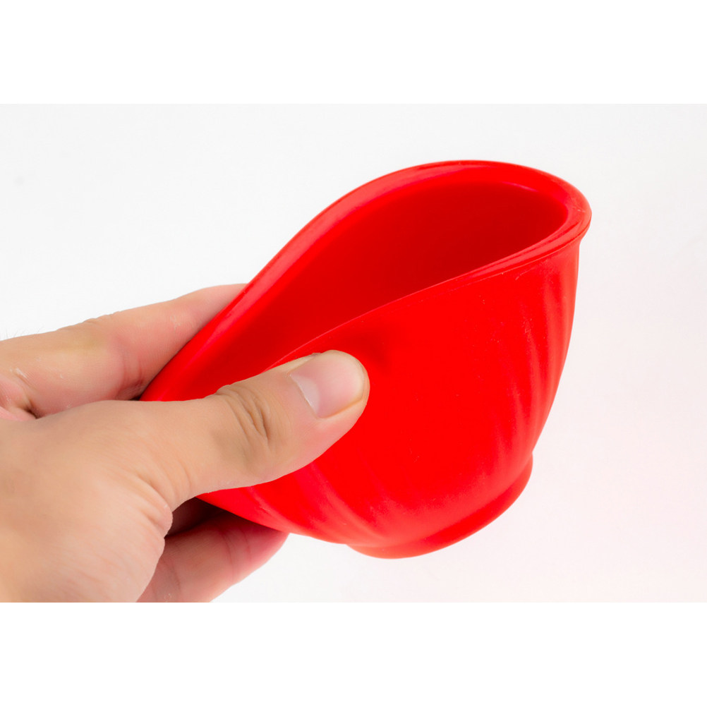Beauty Makeup Tool - Rote Silikon-Gesichtsmaskenschale, Anti-Rutsch, Stabile Make-up-Mischschale für