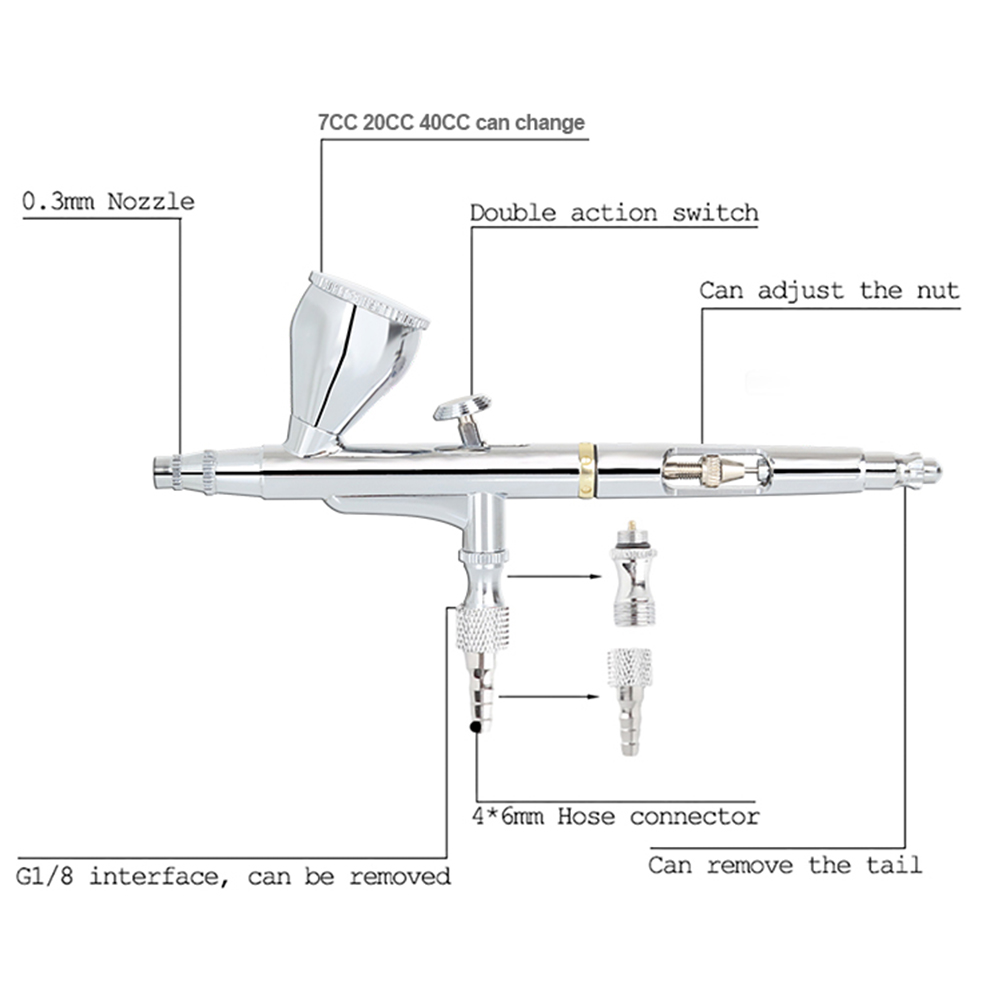 Doppel Single Action Airbrush  – Beauty Makeup Drawing Bewertung und Preis