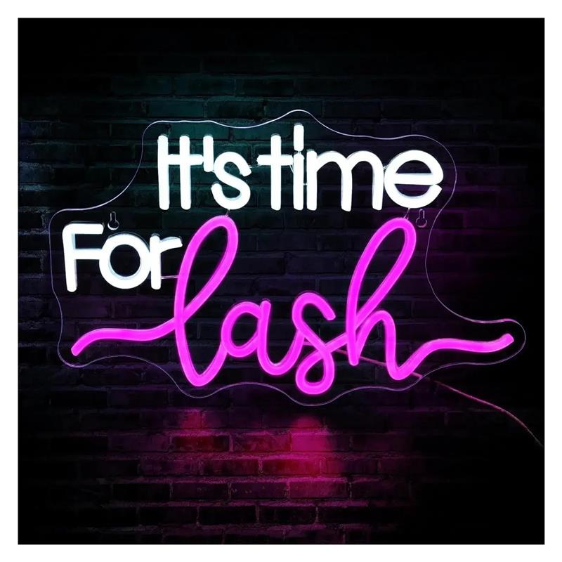 It's Time For Lash Neonschild  – Beauty Makeup Wallpaper Bewertung und Preis