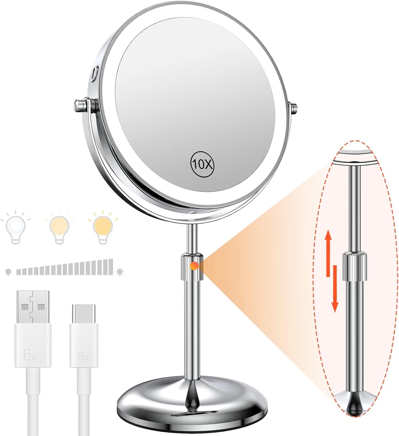 8 Zoll Schmink spiegel mit Lic – Beauty Makeup Wholesale Bewertung und Preis